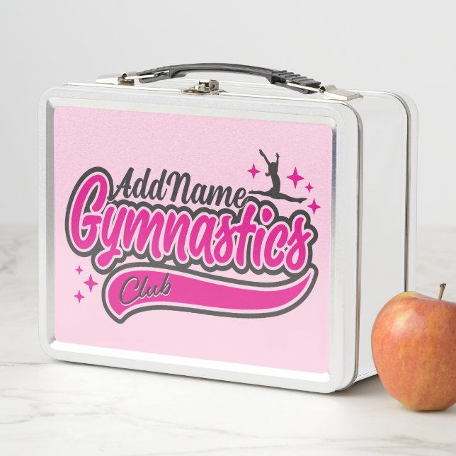 Lunch Box NOM personnalisé Gymnaste Split Leap Gymnastique (En situation)