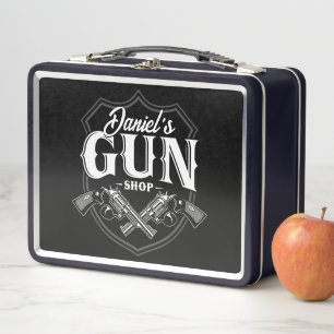 Lunch Box NOM PERSONNALISÉ Vieux Armes à feu
