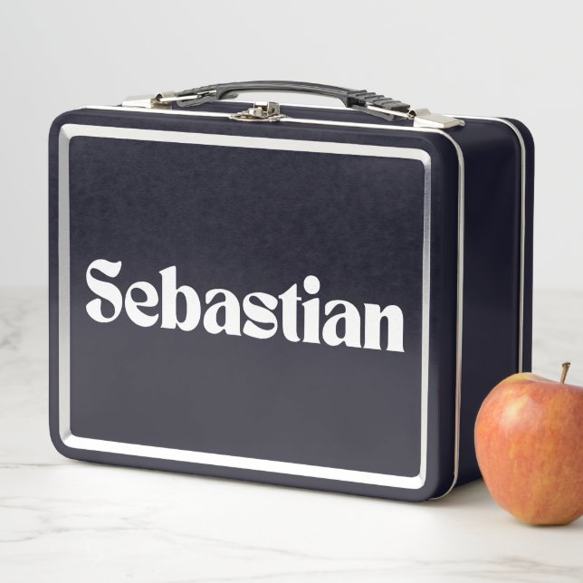 Lunch Box Nom Sebastian Personnalisé (En situation)
