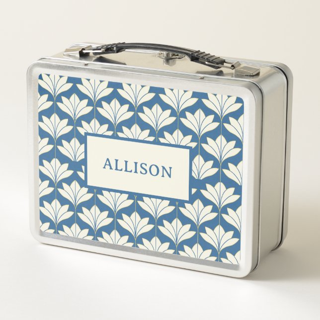 Lunch Box Nom vintage Floral (Dos)