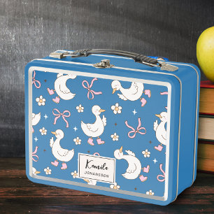 Lunch Box Nommé personnalisé Coquette Silly Goose Rose Bow S