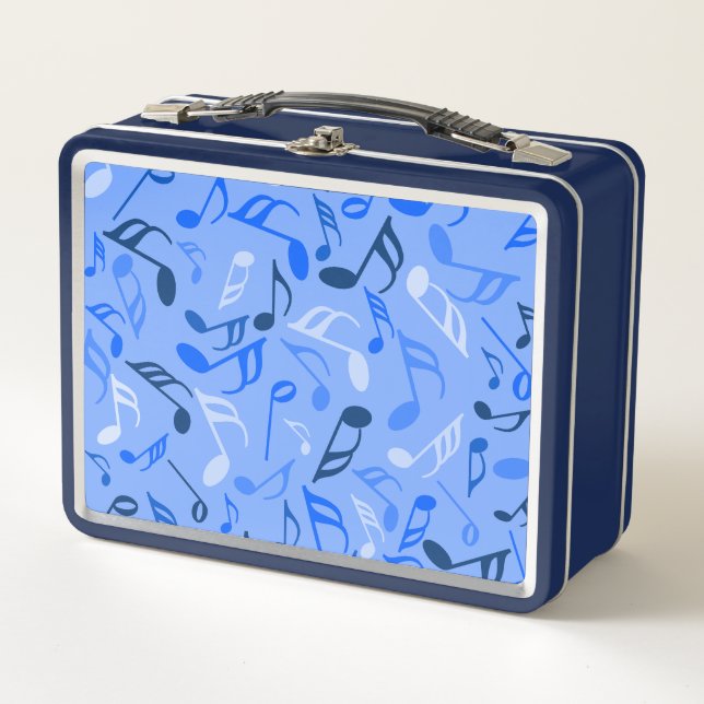 Lunch Box Notes de musique bleu (Devant)
