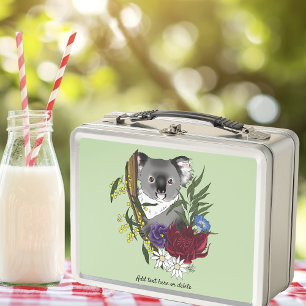 Lunch Box Nounours Koala Mignon Vert Flore Faune Australienn