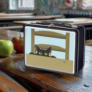 Lunch Box Nourriture pour chat noir Chat minou drôle humour
