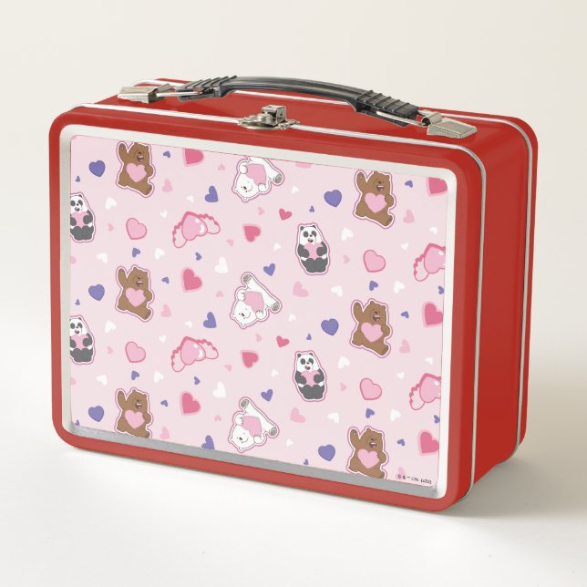 Lunch Box Nous les ours nus - Valentine Hearts Motif (Devant)
