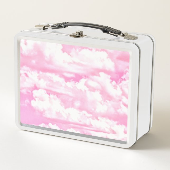 Lunch Box Nuages Festifs Rose (Devant)