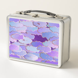 Lunch Box Nuages japonais, crépuscule, violet et violet prof