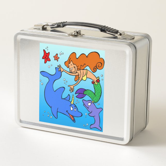 Lunch Box OEuvre d'art de la bande dessinée Mermaid océaniqu (Devant)