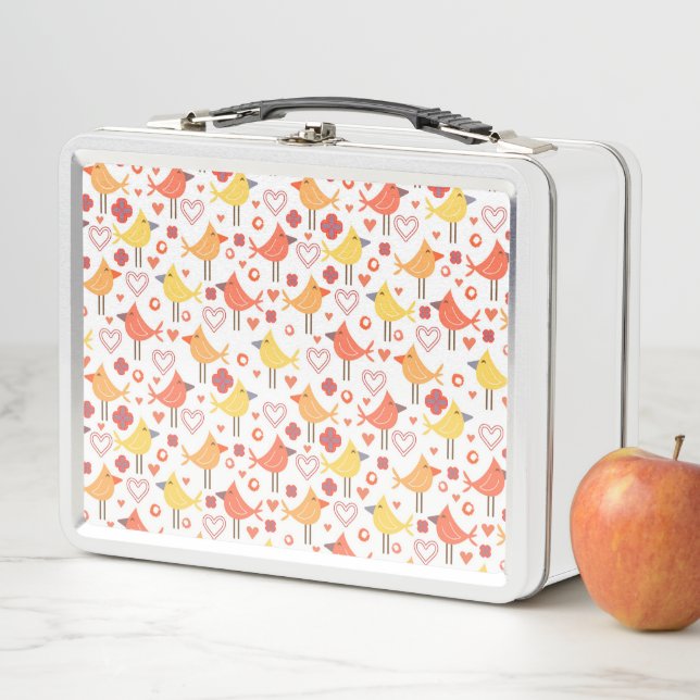 Lunch Box Oiseaux et Cœurs (En situation)