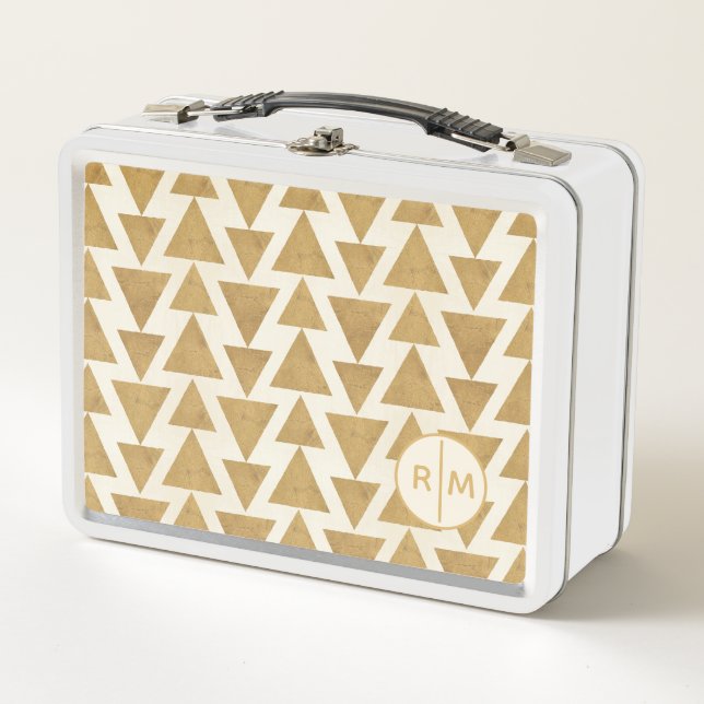 Lunch Box Or extérieur Patte géométrique d'étape | du (Devant)
