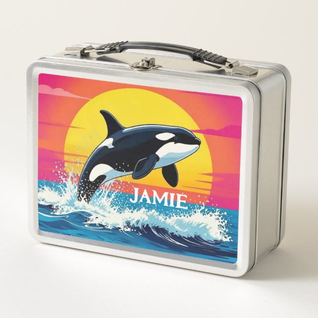 Lunch Box  Orca Whale Sunrise Waves (Devant)