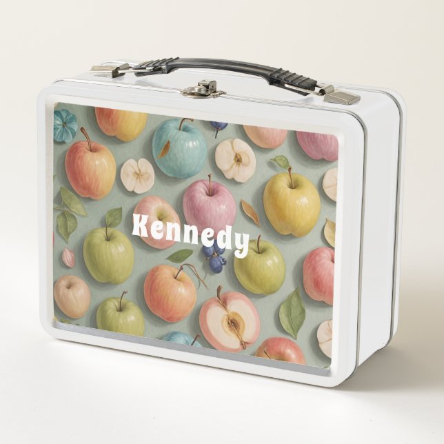 Lunch Box Orchard Whimsy : Fruits pastel (Devant)