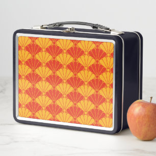 Lunch Box Oriental Rouge Jaune Kiku Chrysanthemum Mon Motif