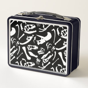 Lunch Box Os de dinosaure (noir et blanc)
