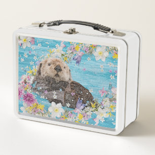 Lunch Box Otter Nager dans les fleurs