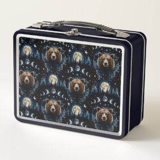 Lunch Box Ours au Clair de Lune Motif Aquarelle | Forêt Céle