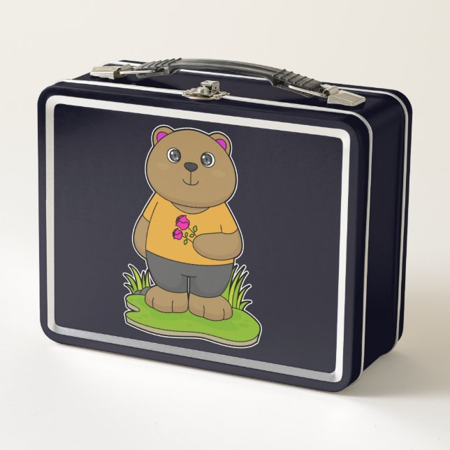 Lunch Box Ours aux fleurs (Devant)