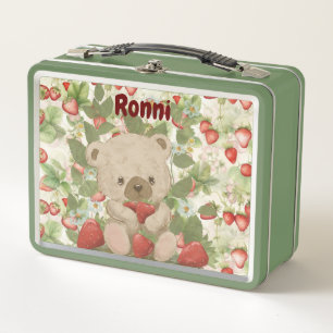 Lunch Box ours en peluche mignon dans une fraise