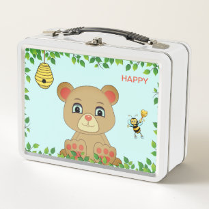 Lunch Box Ours et abeilles de miel joyeux