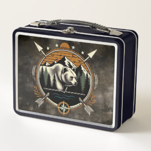 Lunch Box Ours montagnard rustique et vintage pour l'extérie
