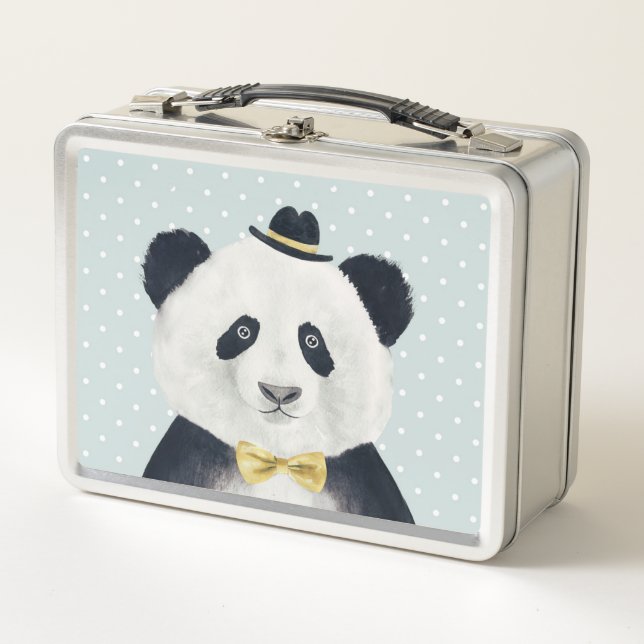 Lunch Box Ours panda d'aquarelle (Devant)