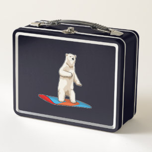Lunch Box Ours polaire en Snowboardeur avec Snowboard