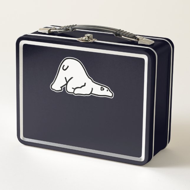 Lunch Box Ours polaire | Lazy Polar Bear Nope Day (Devant)