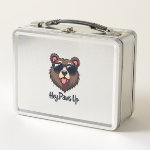 Lunch Box Ours vintage Hey Paws Up avec lunettes de soleil C