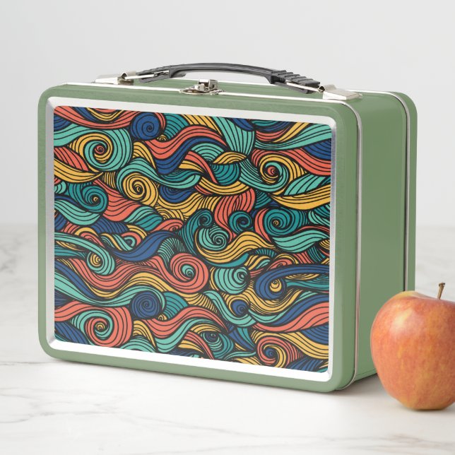 Lunch Box Paisley haché (En situation)