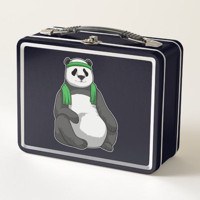 Lunch Box Panda à Fitness avec serviette (Devant)
