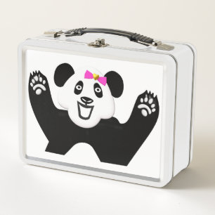 Lunch Box Panda Adorable avec Nœud Rose
