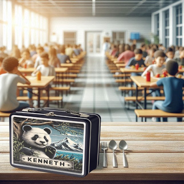 Lunch Box Panda's Mountain Vista : traitement au bambou (Créateur téléchargé)