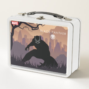 Lunch Box Panthère noire silhouette héroïque