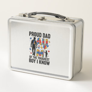 Lunch Box Papa fier Autisme Garçon le plus dur Design vector
