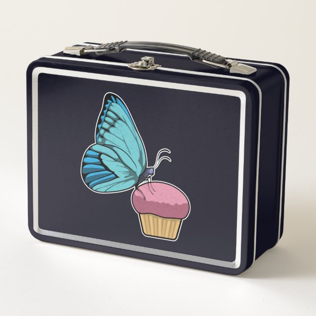 Lunch Box Papillon avec muffin (Devant)