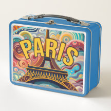 Paris avec graphique cool et tour Eiffel