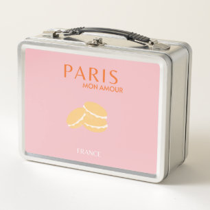 Lunch Box Paris Travel Art Retro