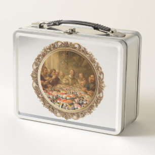 Lunch Box Parodie de peinture de la Renaissance homme mangea