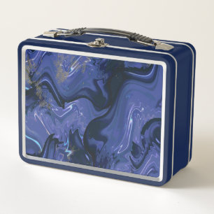 Lunch Box Parties scintillant bleue Galaxy Swirl Abstrait Mo