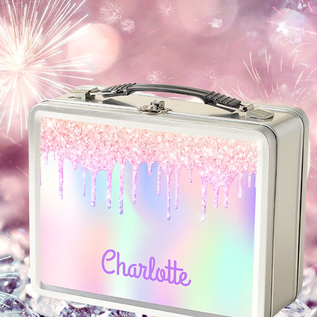 Lunch Box Parties scintillant rose arc-en-ciel brillant irid (Créateur téléchargé)