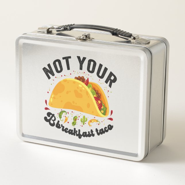 Lunch Box Pas Votre Petit Déjeuner Taco Drôle Politique Amér (Devant)