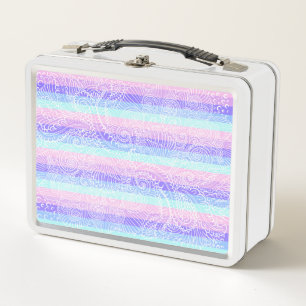 Lunch Box Pastel Candy Motif d'Imaginaire doux rayé