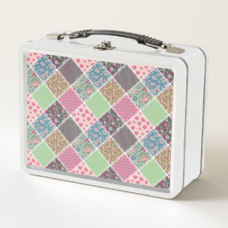Lunch Box Pastel Floral Quilt Carré