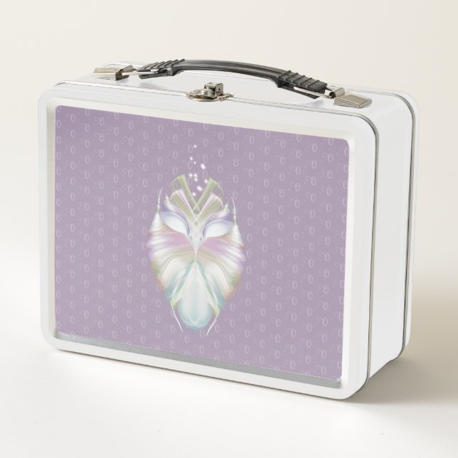 Lunch Box Pastel Purple Oracle Owl Monogram (Devant)