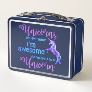 Lunch Box Pastel Rainbow Je suis une licorne