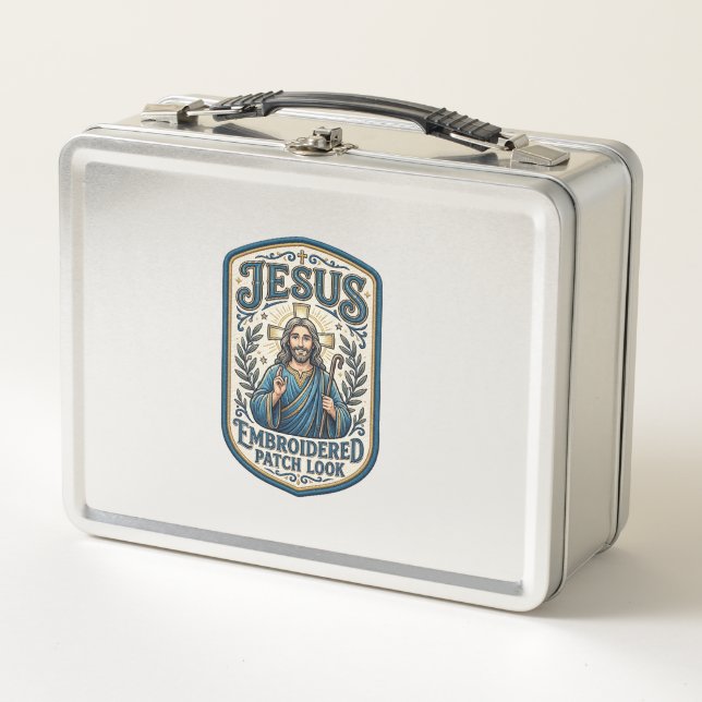 Lunch Box Patch brodé Jésus Regardez Patch brodé Jésus (Devant)