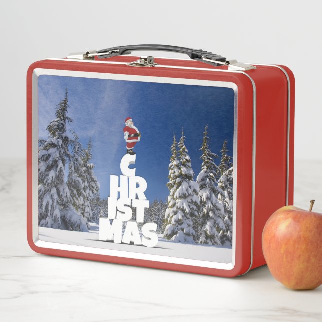 Lunch Box Paysage d'hiver de Noël (En situation)