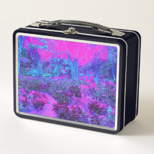 Lunch Box Paysage impressioniste rose chaud et bleu