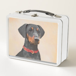 Lunch Box Peinture allemande Pinscher peinture art animal or