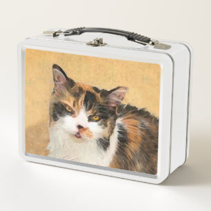 Lunch Box Peinture de chat Calico - Cute Original Cat Art